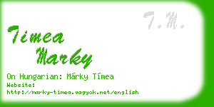 timea marky business card